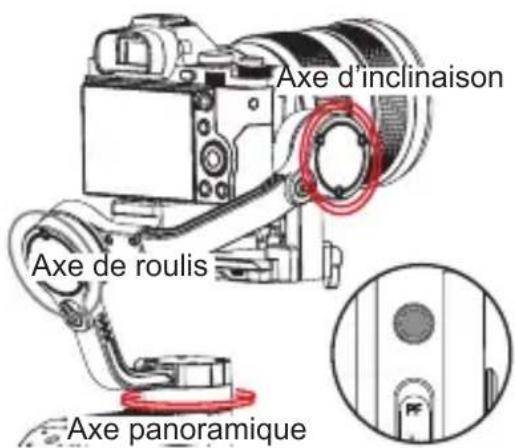 Zhiyun Weebill Lab - Mode de suivi (F) : Appuyez sur le bouton Mode à l'arrière - 1