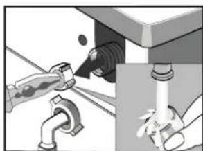THOMSON TW1016EU - Cleaning the inlet hose and the inlet filter - 3