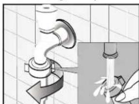 THOMSON TW1016EU - Cleaning the inlet hose and the inlet filter - 1