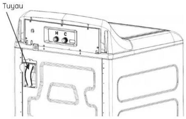 GE GTW680BMMWS - RACCORDEMENT DES FLEXIBLES D'EAU AUX ROBINETS D'ADMISSION - 2