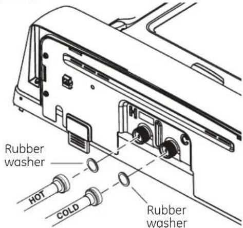 GE GTW680BMMWS - CONNECT WATER HOSES TO WASHER - 1