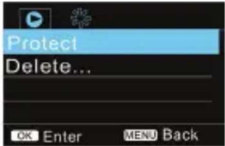 LENCO Sportcam500 - Menus Settings under the Playback Mode - 1
