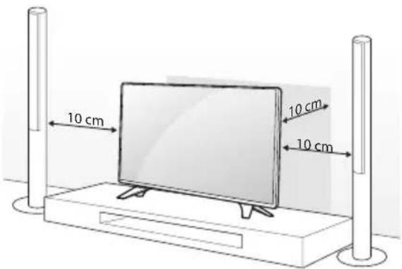 LG 60UJ6500 - テレビ台に設置する - 1