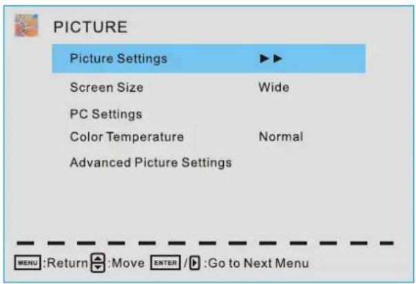 Proscan PLDED5066A - Menu Image - 1
