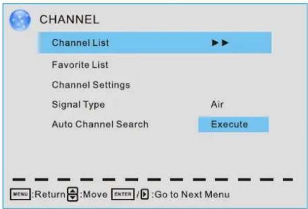 Proscan PLDED5066A - Channel Menu - 1