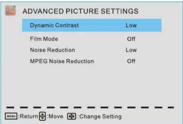 Proscan PLDED5066A - Advanced Picture Settings - 1