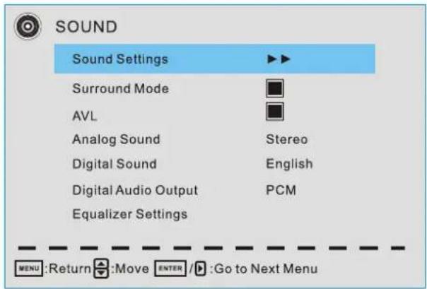 Proscan PLDED5066A - Menu Son - 1