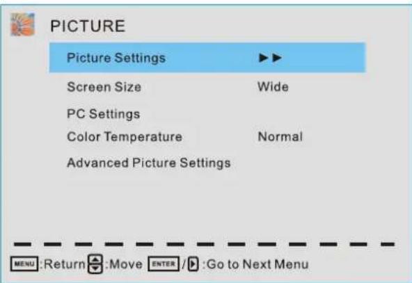 Proscan PLDED5066A - Main Menu Description - 1