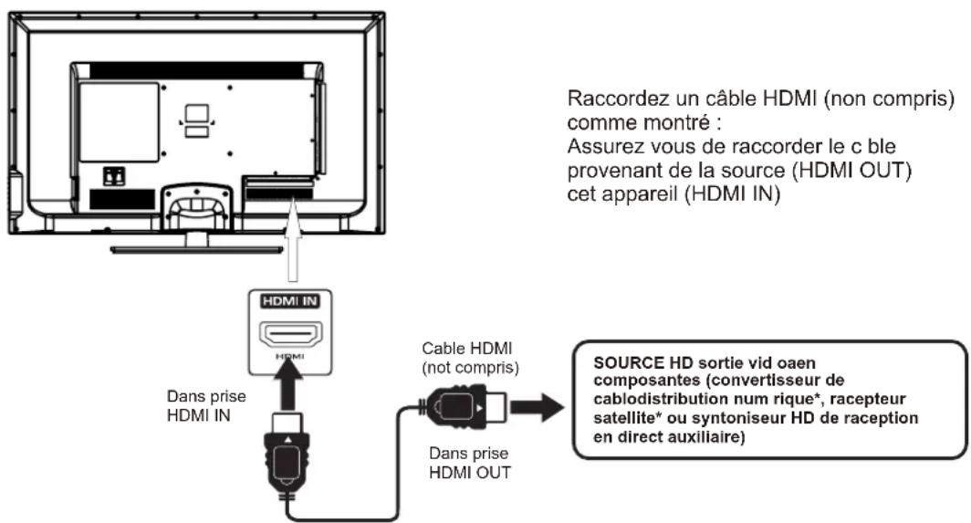 Proscan PLDED5066A - RACCORDEMENT D'UNE SOURCE HAUTE D'FINITION (HD) À L'AIDE D'UNE CONNEXION HDMI - 1