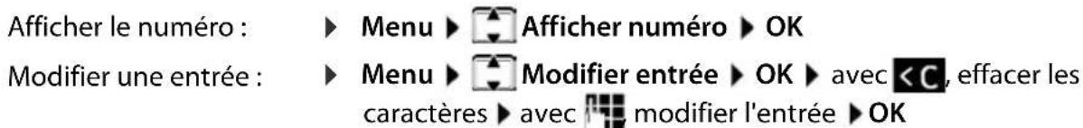 GIGASET DL780 Plus - Sélection/édition d'une entrée du repertoire - 1