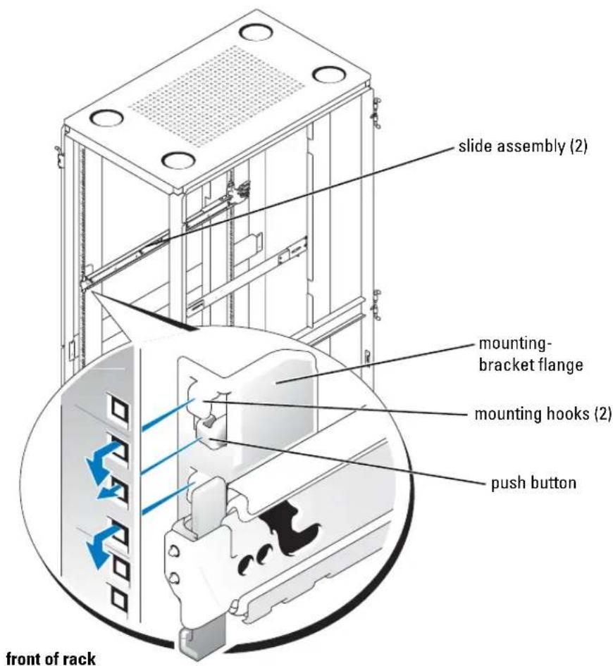 DELL PowerEdge 2850 - Installing the RapidRails Slide Assemblies - 1