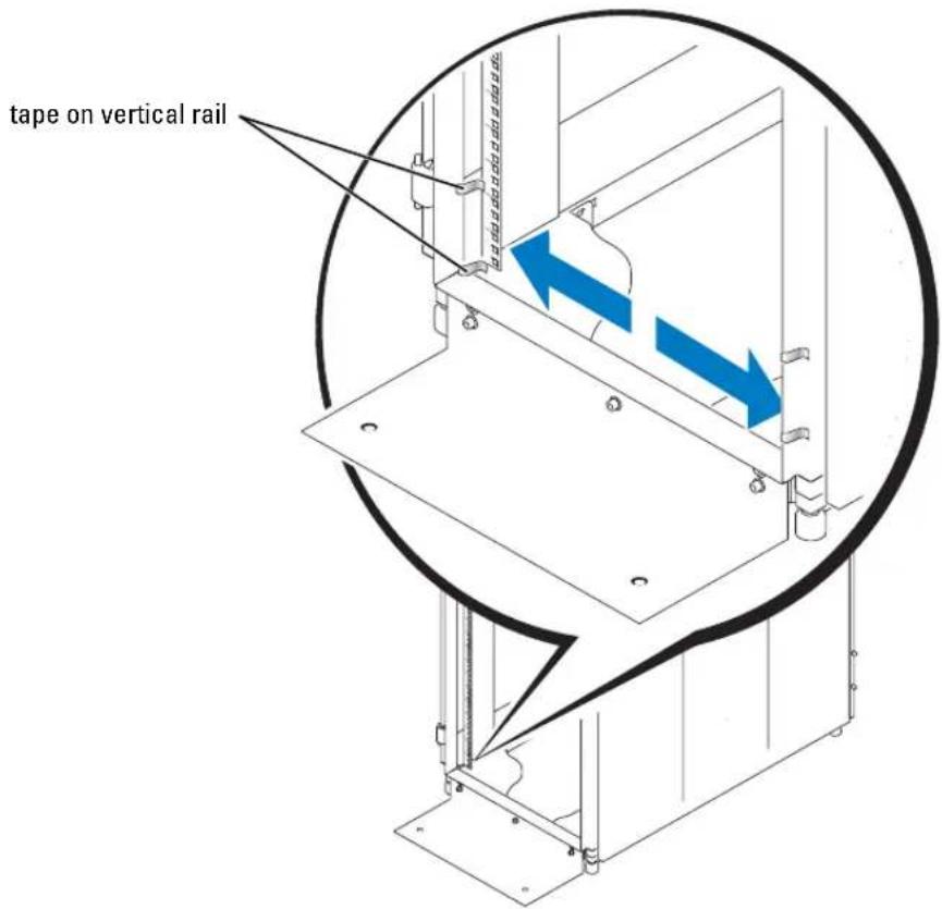 DELL PowerEdge 2850 - CAUTION: If you are installing more than one system, install the slide assemblies so that the first system is installed in the lowest available position in the rack. - 1