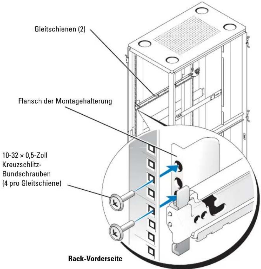 DELL PowerEdge 2850 - Einbau der VersaRails-Gleitschienen - 2