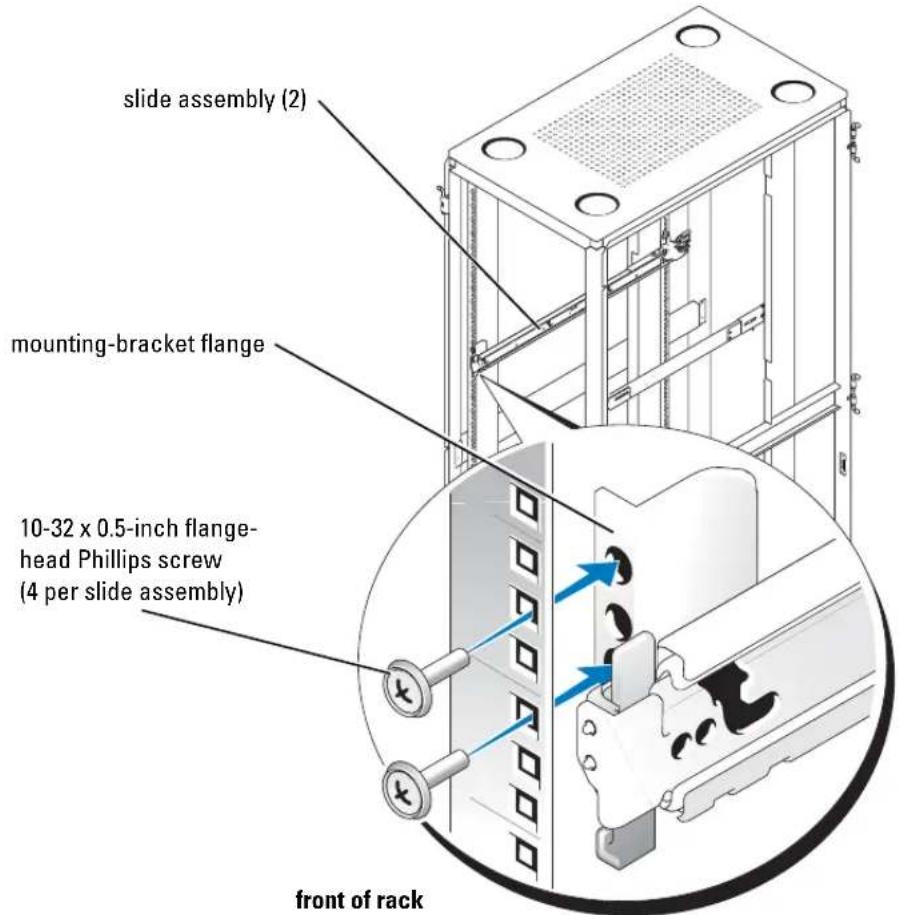 DELL PowerEdge 2850 - Installing the VersaRails Slide Assemblies - 1
