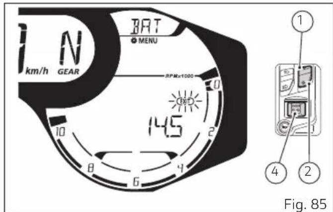 DUCATI 1100 Dark PRO (2021) - Indication batterie (BAT) - 2
