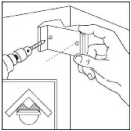 STEINEL IS 180 - Installation using corner wall mount - 1