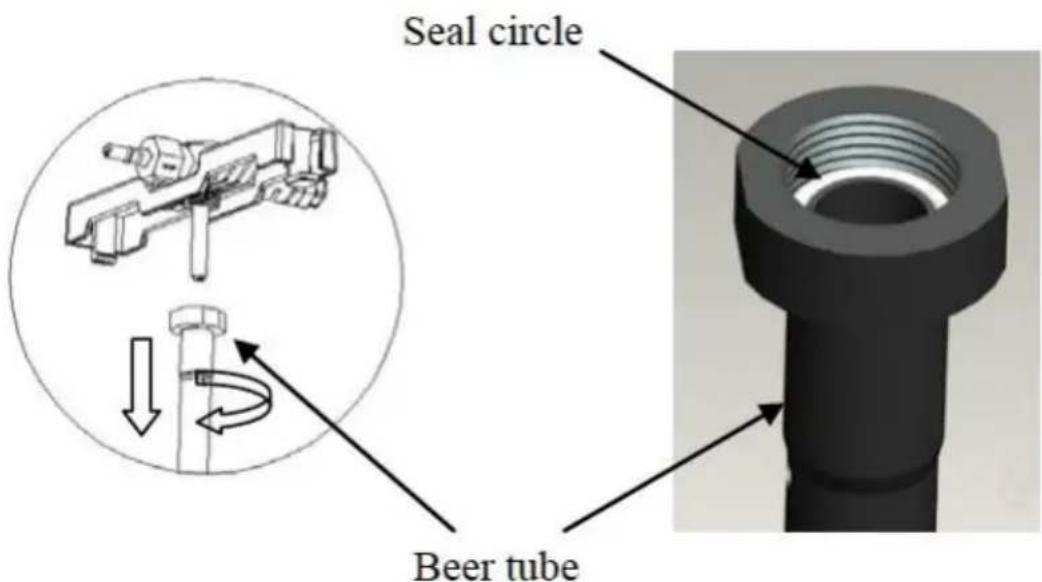 H.KOENIG BW1880 - TO CHANGE BEER TUBE (show as figure 33) - 2