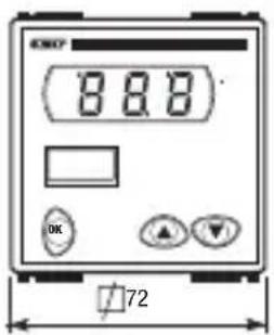 Vemer HR2P7A - DIMENSIONS PANNEAU ARRIERE 72x72 mm - 1