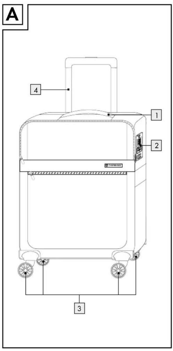 Topmove IAN 351522 - VALISE CABINE TROLLEY - 1