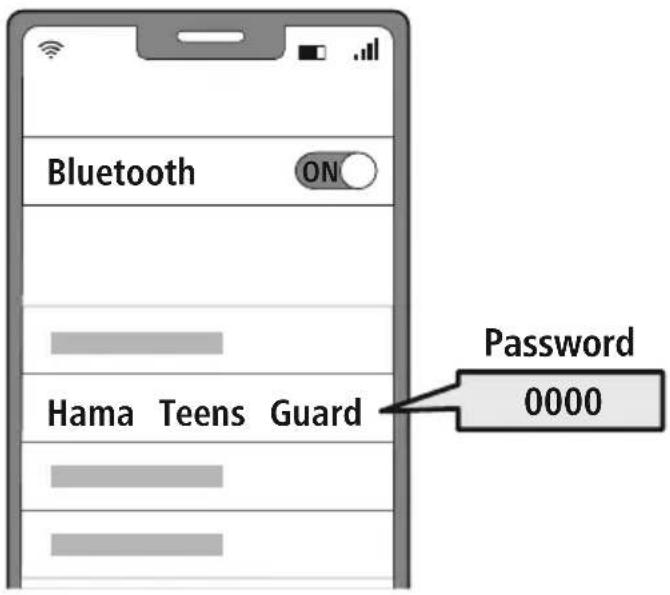HAMA Teens Guard 00184112 - Hae kuulokkeet paatelaitteella (tarpeen vain ensimmaista kertaay hdistettaessa) - 1