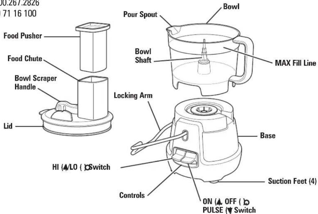HAMILTON BEACH Stack & Snap 70820 - Parts and Features - 1