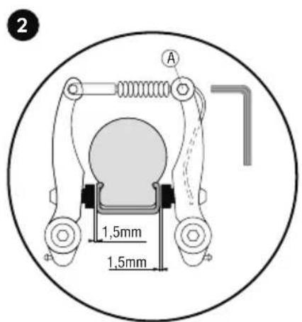 Puky Joker - INSTELLINGSCONTROL EN FIJNAFSTELLING   VAN DE V-BRAKE   (ALLEEN VOOR HET MODEL R 07 L EN JOKER) - 3