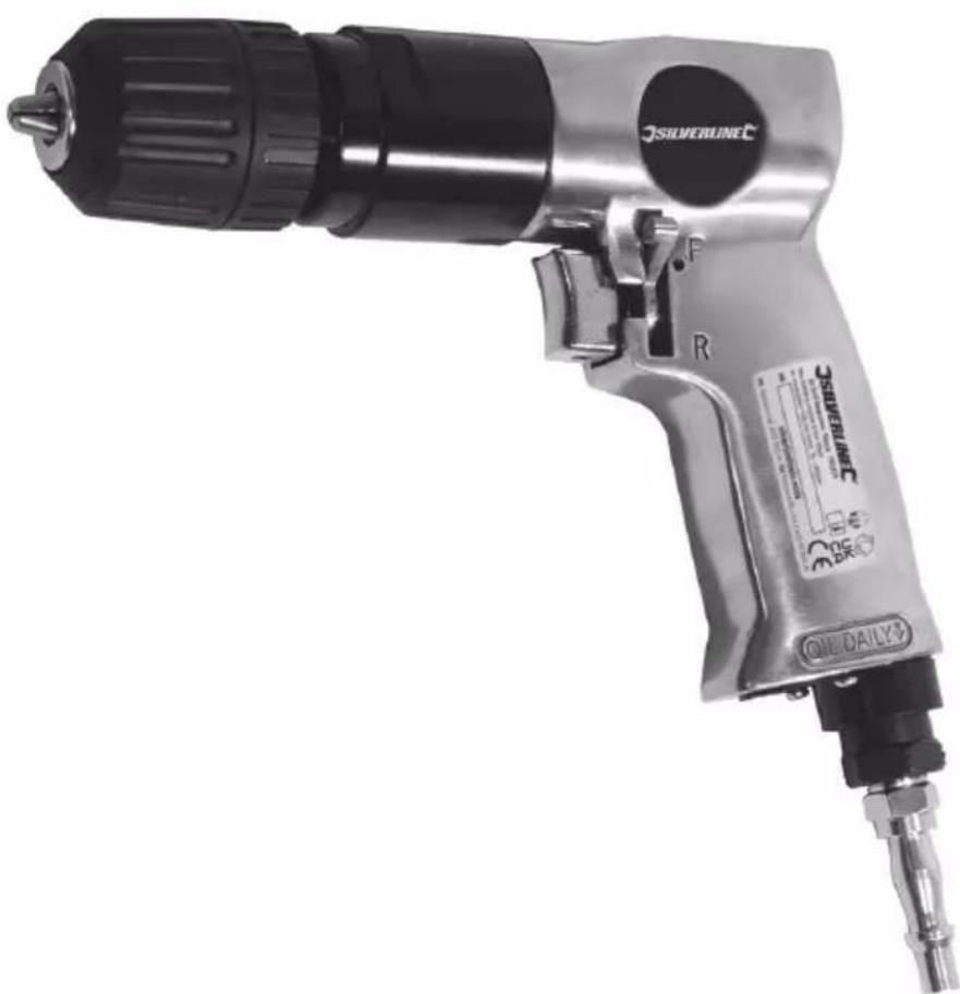 SILVERLINE 793759 - Air Drill Reversible 10mm - 2