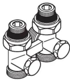 DANFOSS Fachmann - Conçu pour les radiateurs avec arrivées par le sol et équipés d'un insert M30x1,5 : - 2