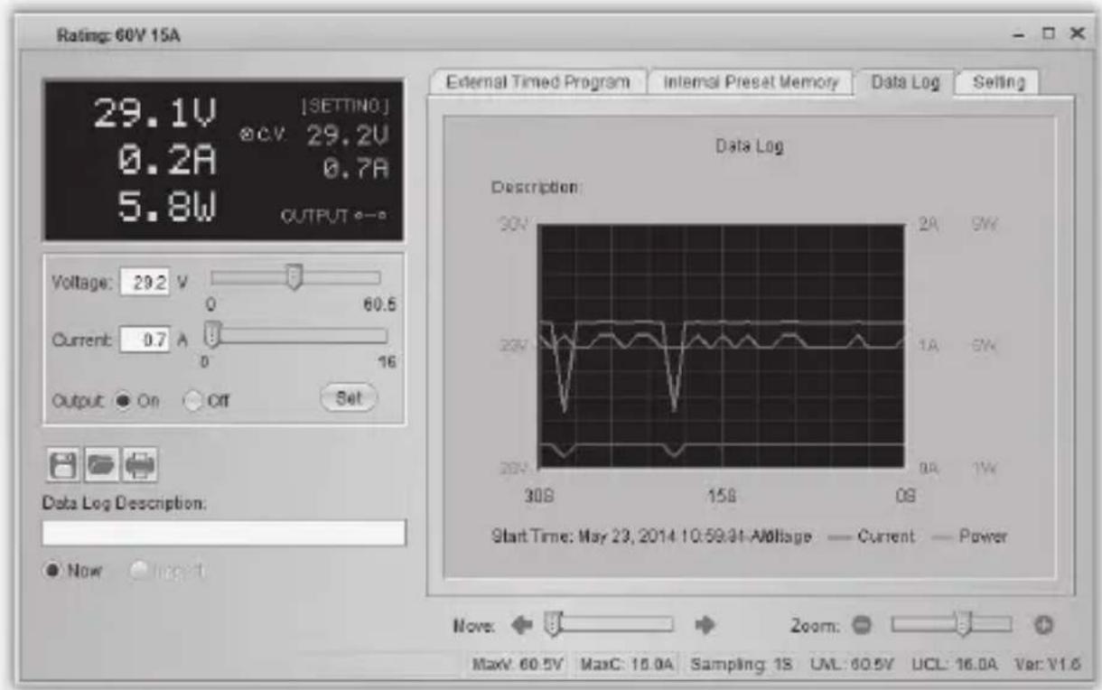 VOLTCRAFT DPPS3215 - c) Data log - 1