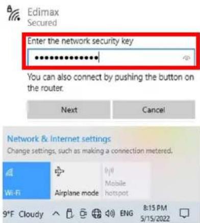 Edimax EW7811ULC - II-3. Sélectionner le réseau Wi-Fi et se connecter - 4
