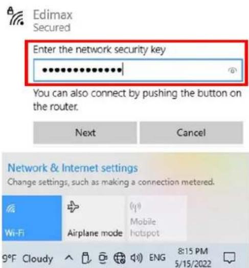Edimax EW7811ULC - III-3. Connexion à un réseau Wi-Fi - 5