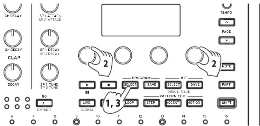 KORG Drumlogue - Sélection d'un programme - 1