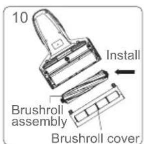JIMMY Pro Antimite UV BX7 - Brushroll Cleaning and Installation - 9