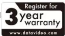DataVideo PD2A - Three Year Warranty - 1