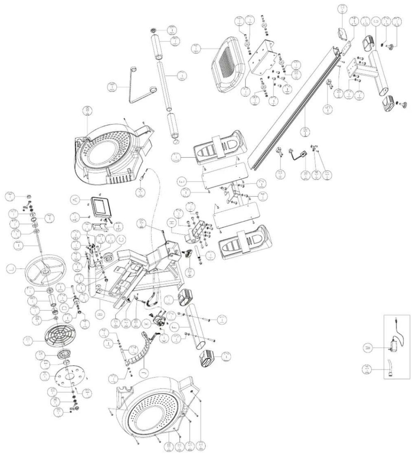 Bladez 200RW - EXPLODED VIEW DRAWING - 1