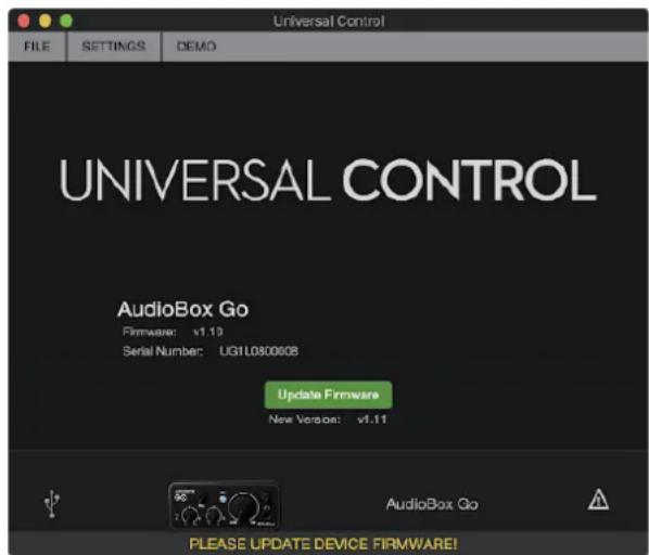 PRESONUS AudioBox GO - Mise à jour du firmware - 1