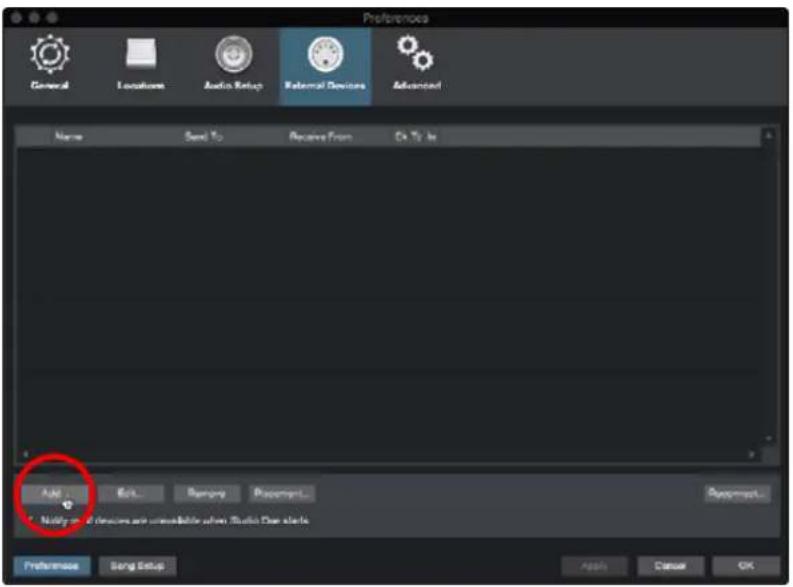 PRESONUS AudioBox GO - Configuration d'un module de sons MIDI externe depuis la page d'accueil - 1