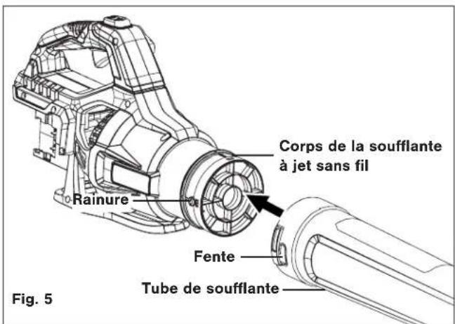 Sun Joe 24VX2JB500 - Fixation du tube de soufflante à jet - 1