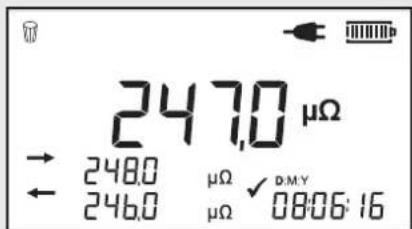Megger DLRO10HD - Suppression des résultats de test - 6