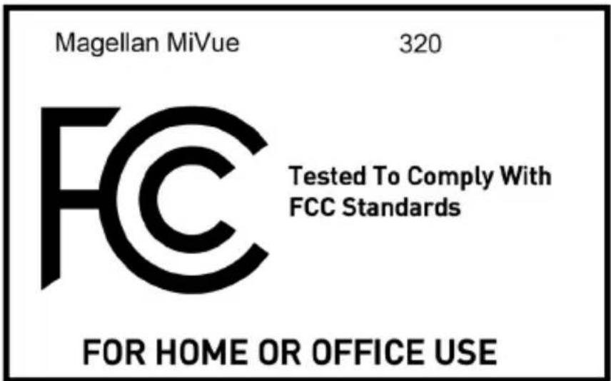 MAGELLAN MiVue 320 - FCC RF Radiation Exposure Statement - 1