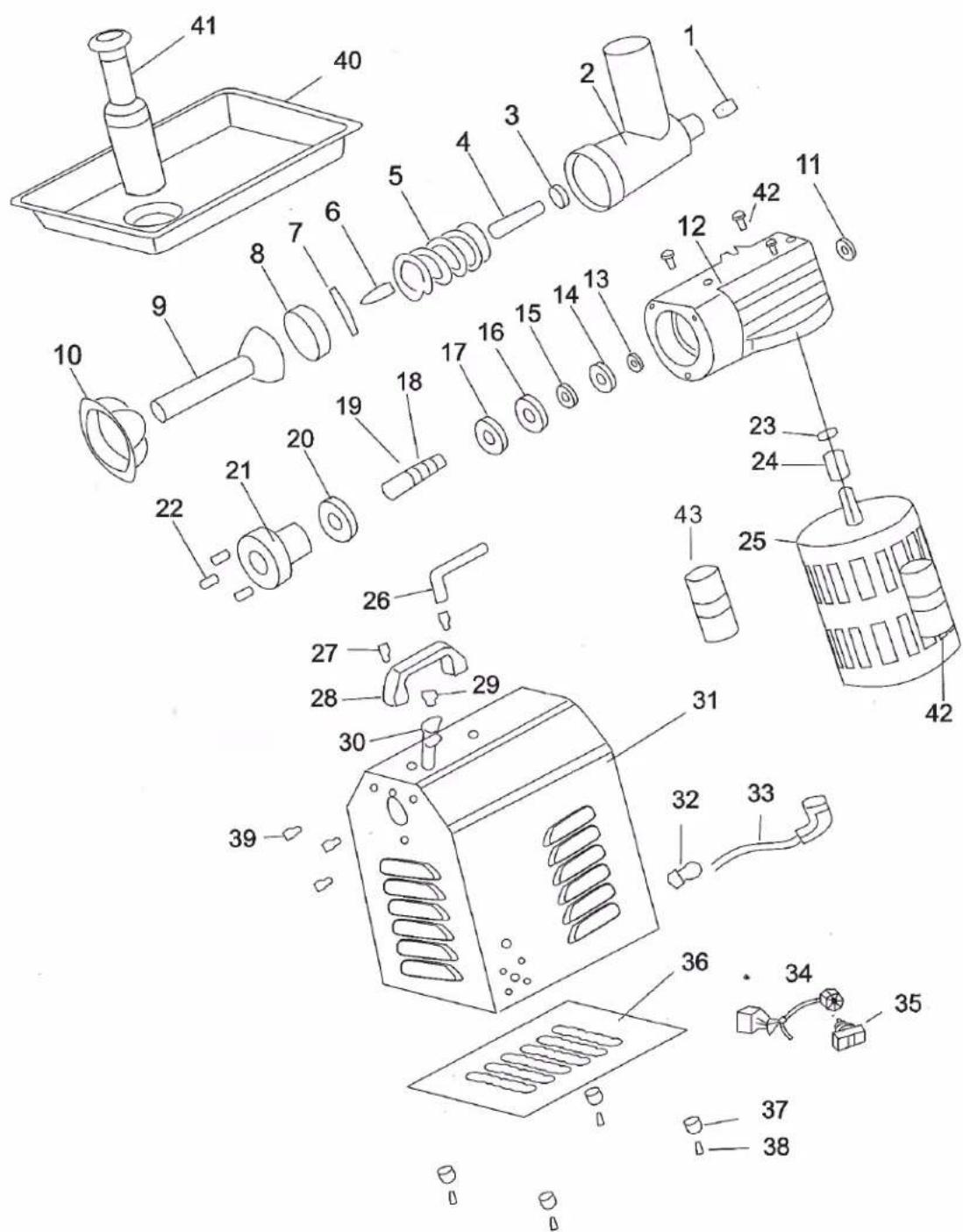 Avantco 177MG22 - Parts Diagram - 1