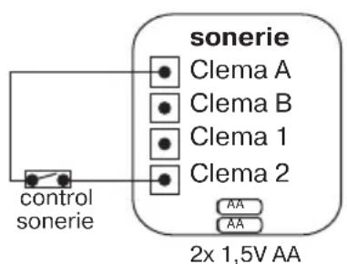 REV 820 - Ühendus kella grafoga 8V~/1A vöi toö patareidel - 3