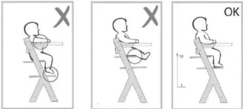 Kindercraft ENOCK - Magas gyerekszék és nagyobb gyerekeknek szánt szék helyzetének kivalasztása: - 1