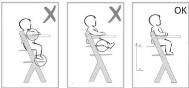 Kindercraft ENOCK - Scelta della posizione del seggiolone alto per bambini e del seggiolone per bambini più grandi: - 1