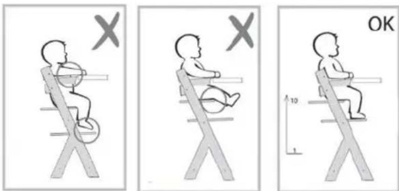 Kindercraft ENOCK - Escolha da posicao da cadeira alta para crianças e cadeira para crianças maioros: - 1
