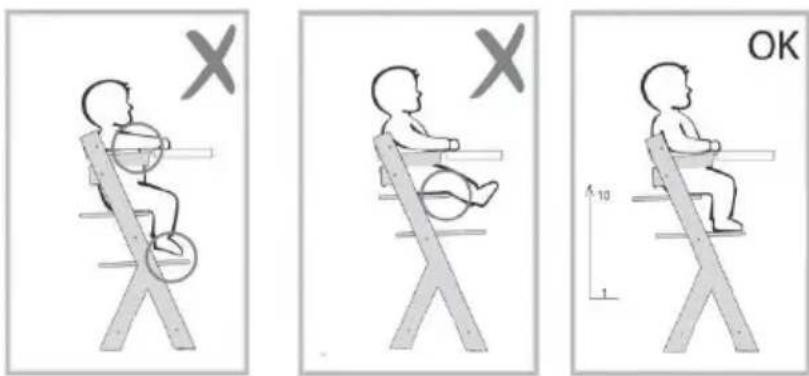 Kindercraft ENOCK - Wahl der Position des Hochstuhls für Kinder und des Stuhls für ältere Kinder: - 1