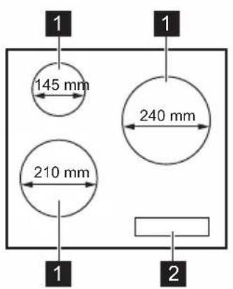 ELECTROLUX CIB60320CK - Agencement des zones de cuisson - 1