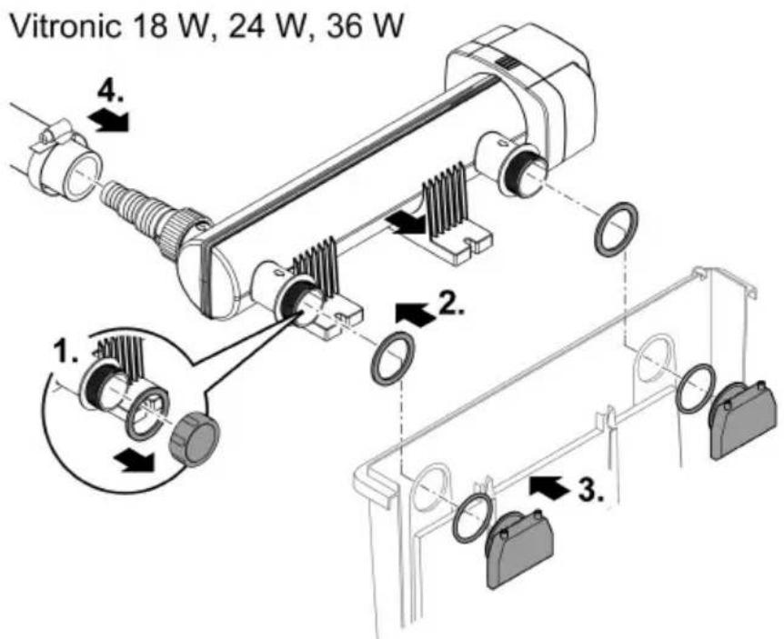 OASE Vitronic 11 W - Brancher l'appareil sur le filtré - 1
