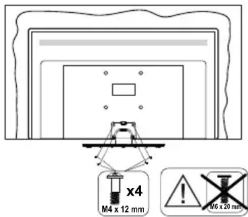 PANASONIC TX65MZ800E - Assembling the pedestal - 3