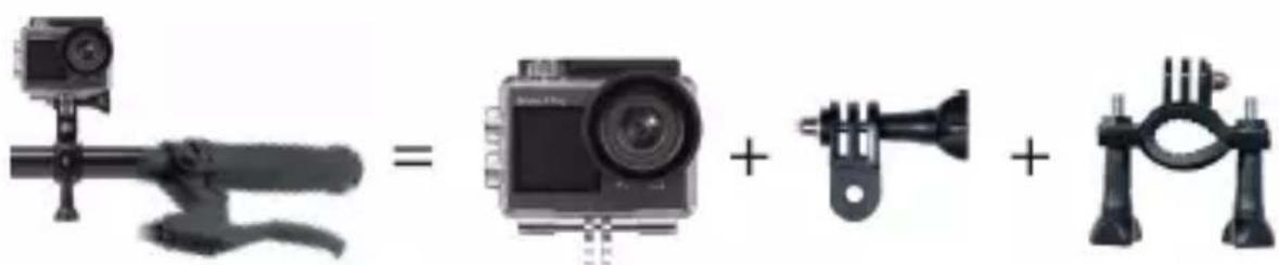 Product comparison image showing camera and mechanical components with labels indicating equivalence